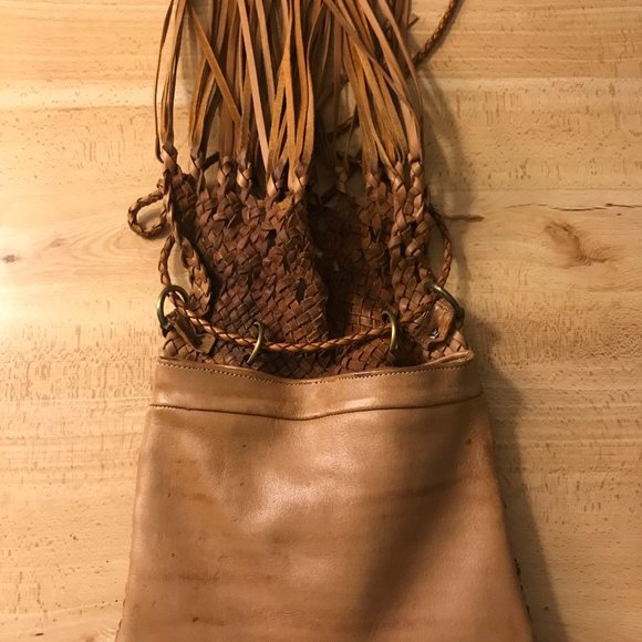 BRAIDED TASSLE LEATHER PURSE HANDMADE BAG WOVEN MADE IN MOROCCO WESTERN - Picture 8 of 14